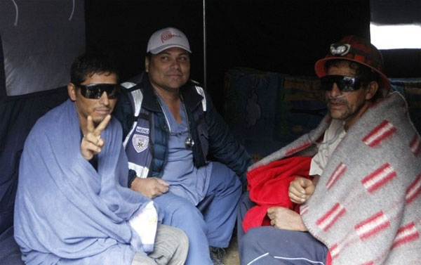 Mineros rescatados en Perú