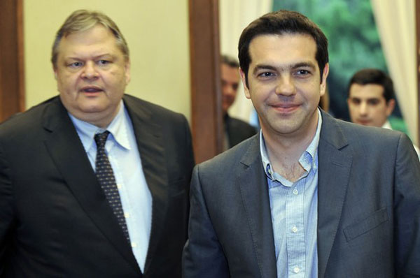 Alexis Tsipras y Evangelos Venizelos
