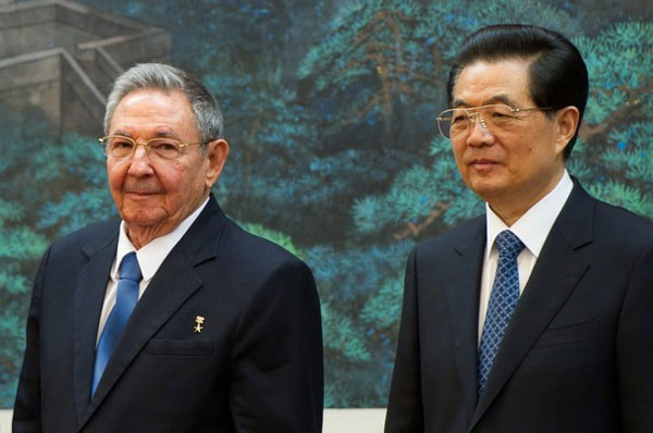 Raúl Castro y Hu Jintao