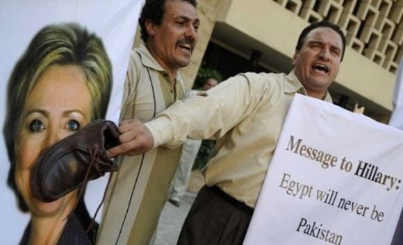 Protestas contra Hillary Clinto en Egipto