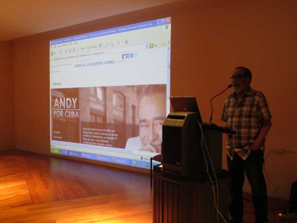 Andy Montañez presenta multimedia q sobre él publicara JR