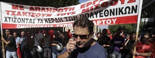 Trabajadores griegos