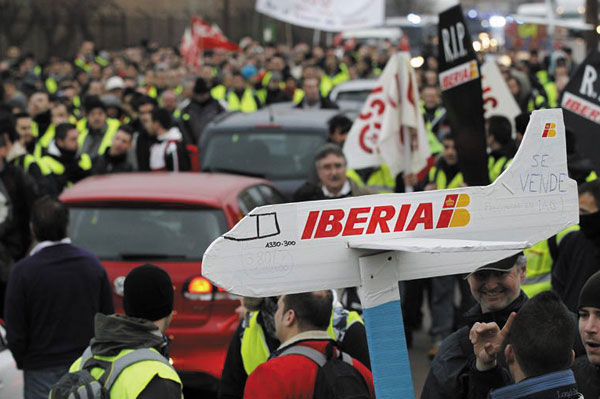 Huelga de trabajadores de Iberia