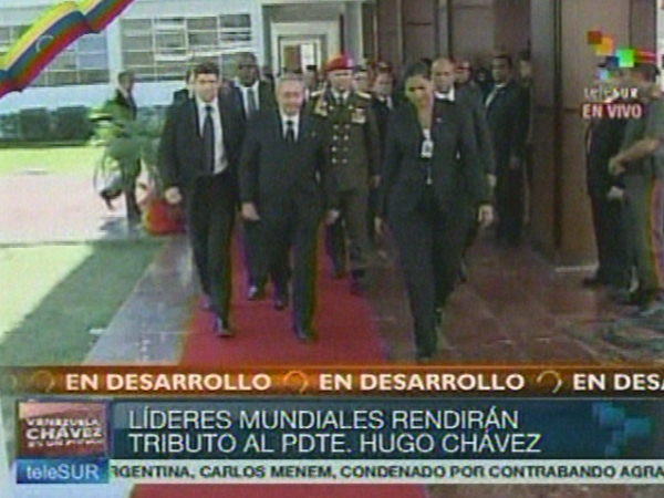 Presidente Raúl Castro a su llegada a la Academia Militar 