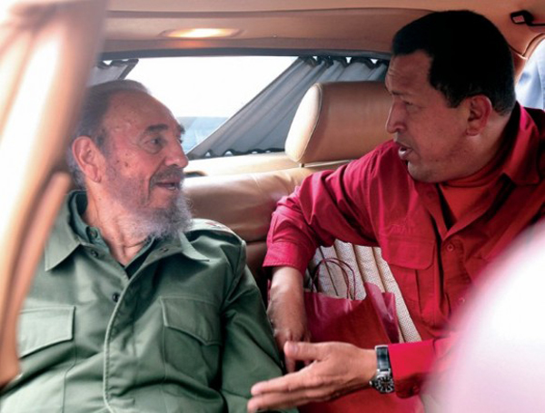 Fidel Castro y Hugo Chávez