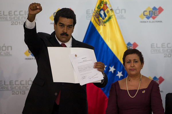 Presidente electo de Venezuela Nicolás Maduro