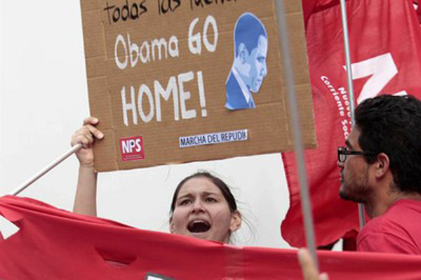 Manifestaciones contra visita Obama a Costa Rica