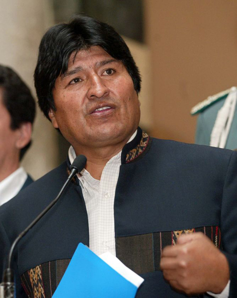 El presidente de Bolivia, Evo Morales