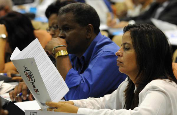 Participantes del noveno Congreso de la Unión de Periodistas de Cuba