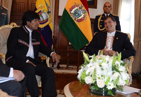 Evo Morales y Rafael Correa