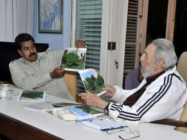 Encuentro entre Fidel y Maduro