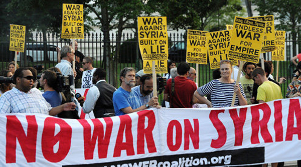 Protestas contra la guerra en Siria