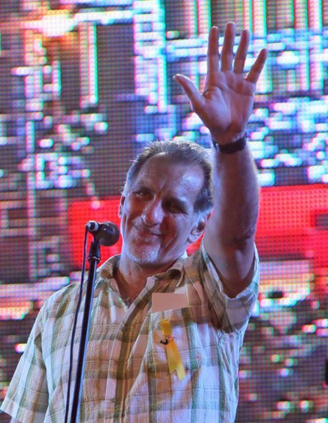 René González en el concierto por los Cinco