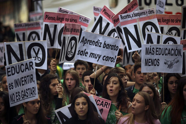 Marchas estudiantiles en España