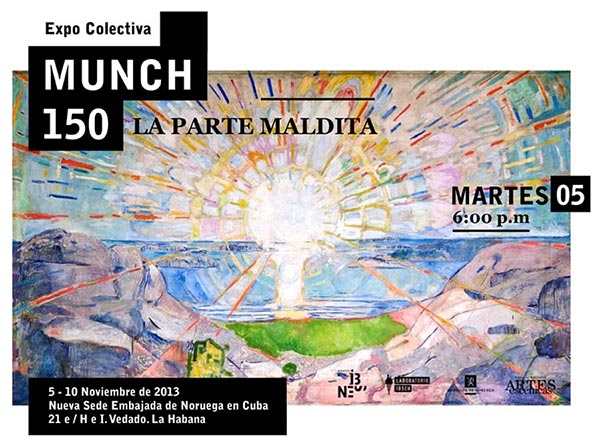 Cartel de la exposición colectiva Munch 150