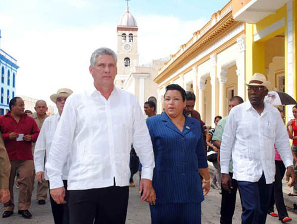 Miguel Díaz-Canel Bermúdez en Bayamo
