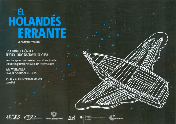 Cartel de la ópera El holandés errante