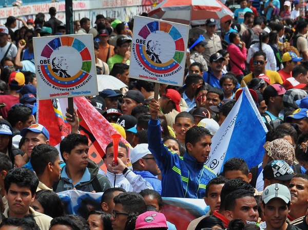 Marcha de jóvenes venezolanos