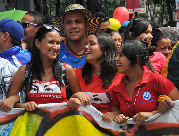 Marcha estudiantil en Venezuela
