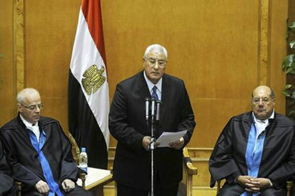 El presidente de Egipto, Adli Mansur