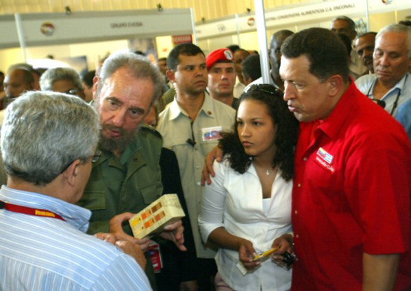 Fidel y Hugo Chávez