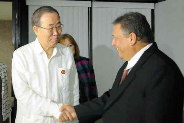 Ban Ki-moon y Marino Murillo Jorge