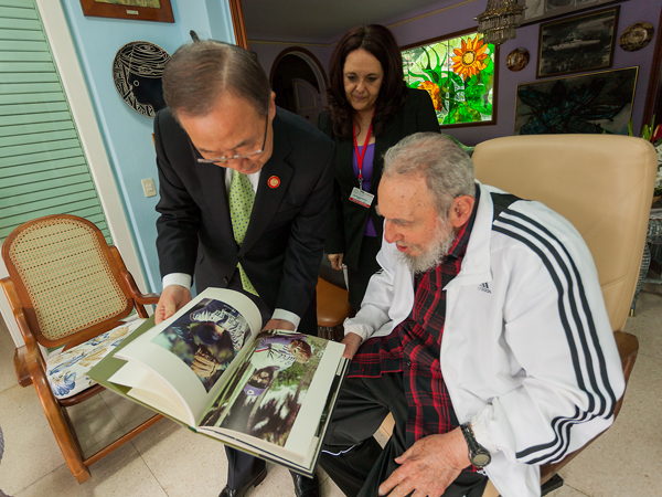Sostuvo Fidel encuentro con Ban Ki-moon