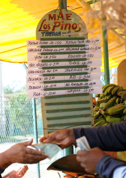 Precios en los agromercados