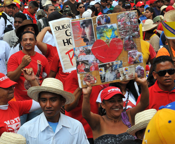 El pueblo a favor de la paz en Venezuela