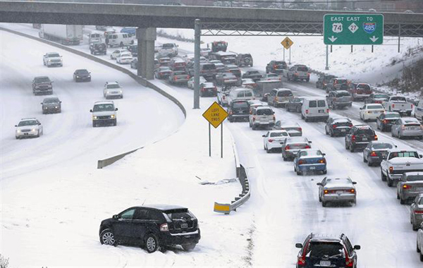 Poderosa tormenta de nieve en USA