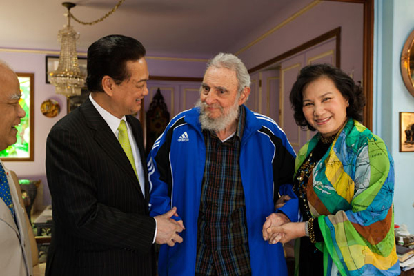 Encuentro de Fidel con Nguyen Tan Dung