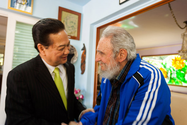 Encuentro de Fidel con Nguyen Tan Dung