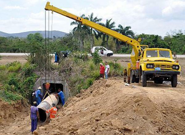 Nuevo conducto de agua en Santa Clara