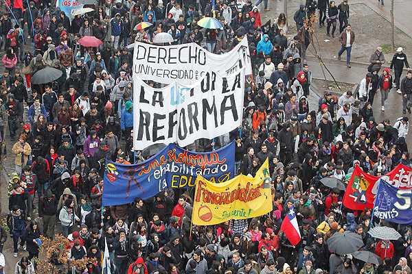 Marcha estudiantil en Chile