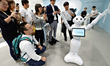 Pepper en una tienda de SoftBank.