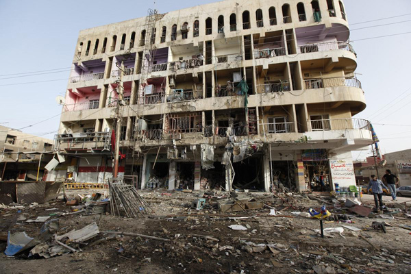 Edificio afectado en Bagdad