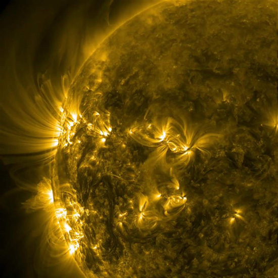 Regiones activas en la superficie del Sol
