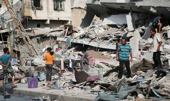 Bombardeos en la franja de Gaza
