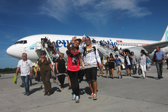 Turistas en Jardines del Rey