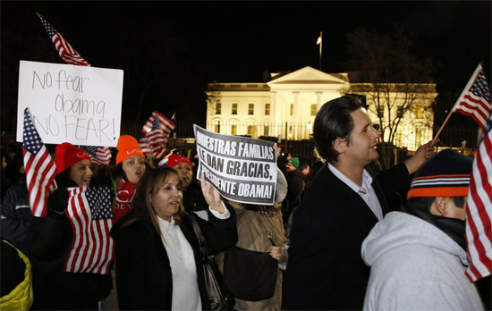 Manifestación frente a la Casa Blanca