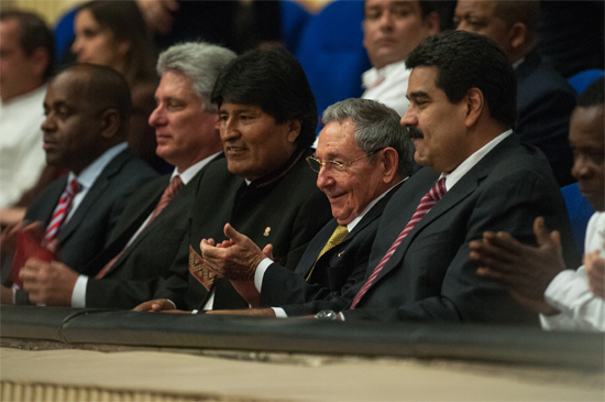 Presidentes en la Gala Cultural por el X Aniversario del ALBA-TCP.