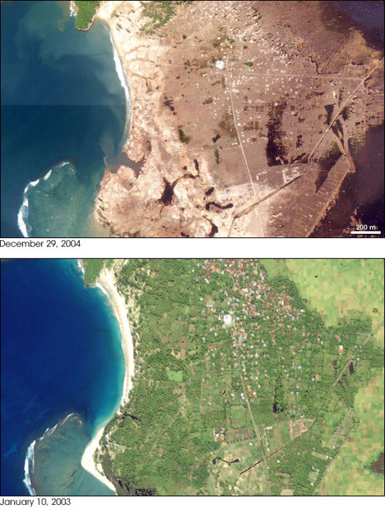 Tsunami en Sumatra, Indonesia