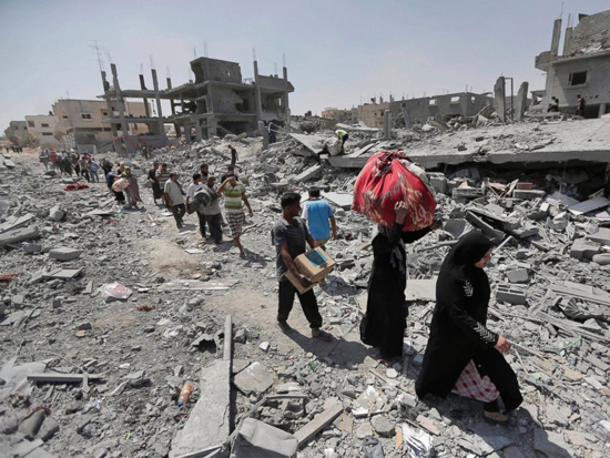 Gaza destruida por los bombarderos Israelíes
