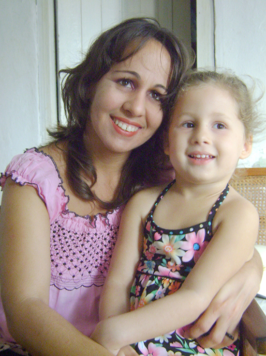 Katia Siberia García y su hija