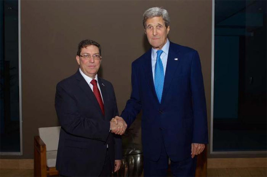 Encuentro entre Bruno Rodríguez Parrilla y John Kerry