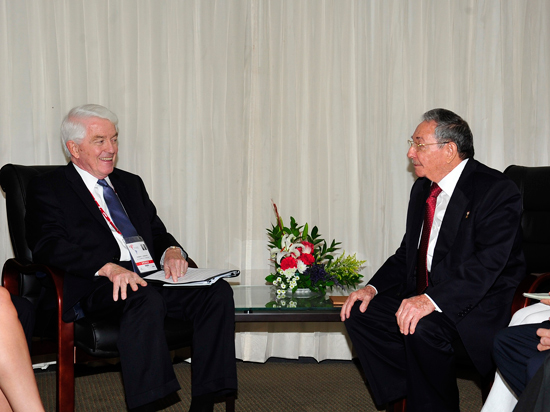 Raúl se reúne con Thomas Donohue y Ban Ki-moon 