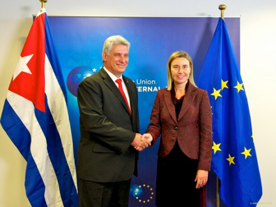 Recibió alta representante de la UE a primer vicepresidente cubano