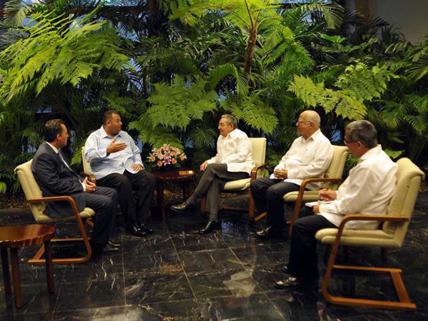 Recibió el presidente de Cuba a primer ministro de Curazao