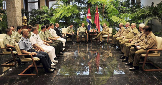 Recibió Raúl al Vicepresidente de la Comisión Militar Central de China