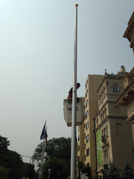 Asta para la bandera cubana